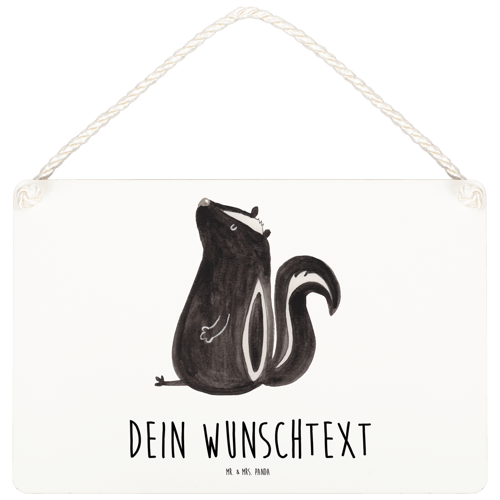 Personalisiertes Deko Schild Stinktier Sitzen Dekoschild, Deko Schild, Schild, Tür Schild, Türschild, Holzschild, Wandschild, Wanddeko, Stinktier, Skunk, Wildtier, Raubtier, Stinker, Stinki, Spruch, Büro, Recht, Besserwisser