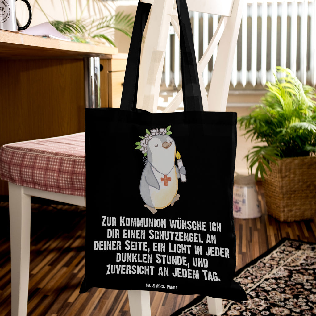 Tragetasche Pinguin Kommunion Mädchen Beuteltasche, Beutel, Einkaufstasche, Jutebeutel, Stoffbeutel, Tasche, Shopper, Umhängetasche, Strandtasche, Schultertasche, Stofftasche, Tragetasche, Badetasche, Jutetasche, Einkaufstüte, Laptoptasche, Konfirmation, Kommunion, Jugendweihe, Konfirmation Geschenk, Gott, Gläubig, Alles Gute