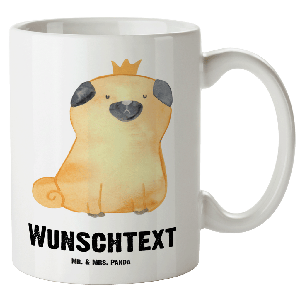 Personalisierte XL Tasse Mops Krone Personalisierte XL Tasse, Personalisierte Große Tasse, Personalisierte Grosse Kaffeetasse, PErsonalisierter XL Becher, XL Teetasse mit Namen, XL  Becher mit Namen, spülmaschinenfest, Jumbo Tasse, Groß, Personalisiert, XL Tasse mit Namen, XL Namenstasse, Jumbo Namenstasse, Hund, Hundemotiv, Haustier, Hunderasse, Tierliebhaber, Hundebesitzer, Sprüche, Mops, allergisch, kinderlos, Hausregel, Hundebesitzer. Spruch, lustig