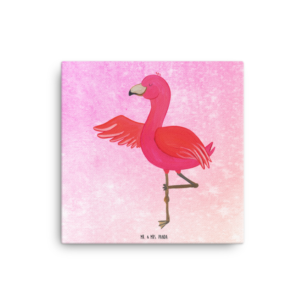 Leinwand Bild Flamingo Yoga Leinwand, Bild, Kunstdruck, Wanddeko, Dekoration, Flamingo, Vogel, Yoga, Namaste, Achtsamkeit, Yoga-Übung, Entspannung, Ärger, Aufregen, Tiefenentspannung