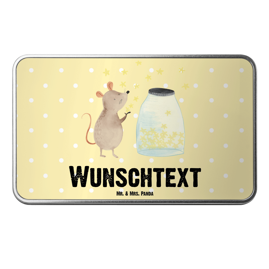 Personalisierte Metalldose Maus Sterne Personalisierte Metalldose, Dose mit Namen, Namensdose, Kiste mit Namen, Namenskiste, Tiermotive, Gute Laune, lustige Sprüche, Tiere, Maus, Sterne, Wunsch, Kind, Taufe, Taufgeschenk, Geburt, Schwangerschaft, erstes Kind, Kindergeburtstag, Geburtstag, Hoffnung, Träume