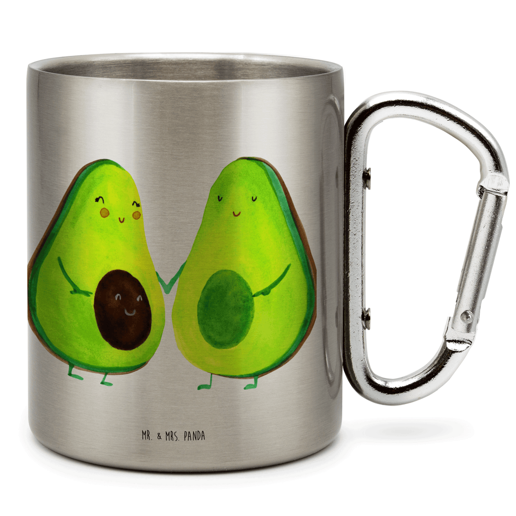 Edelstahlbecher Avocado Pärchen Edelstahltasse, Karabiner, Edelstahlbecher, Outdoor, Camping, Tasse, Becher, Avocado, Veggie, Vegan, Gesund, Avocuddle, Liebe, Schwangerschaft, Familie, Babyshower, Babyparty, Hochzeit, Kinder, Avocados, Geburt