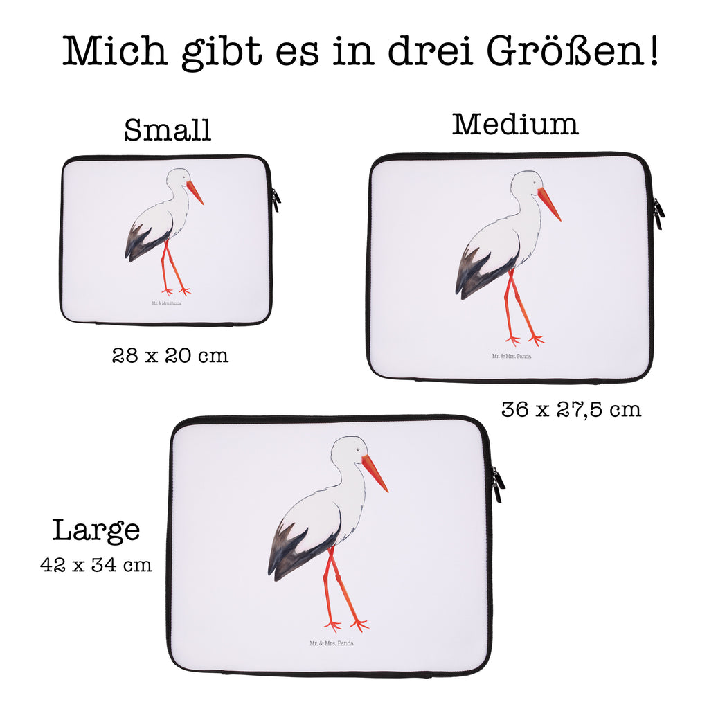 Notebook Tasche Storch Notebook Tasche, Laptop, Computertasche, Tasche, Notebook-Tasche, Notebook-Reisehülle, Notebook Schutz, Tiermotive, Gute Laune, lustige Sprüche, Tiere, Storch, Störche, Schwangerschaft, Geburt, Mutter, Mütter, Mutter werden, Schwanger, Babybauch, Baby