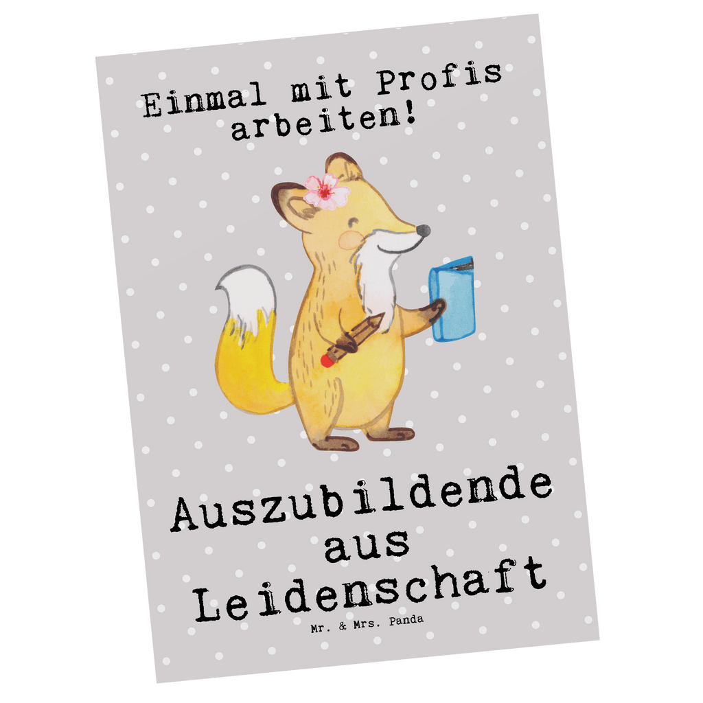 Postkarte Auszubildende aus Leidenschaft Postkarte, Karte, Geschenkkarte, Grußkarte, Einladung, Ansichtskarte, Geburtstagskarte, Einladungskarte, Dankeskarte, Ansichtskarten, Einladung Geburtstag, Einladungskarten Geburtstag, Beruf, Ausbildung, Jubiläum, Abschied, Rente, Kollege, Kollegin, Geschenk, Schenken, Arbeitskollege, Mitarbeiter, Firma, Danke, Dankeschön, Auszubildende, Azubine, Ausbildungsbeginn, Abschlussprüfung, Beginn der Ausbildung, Glücksbringer zur Ausbildung