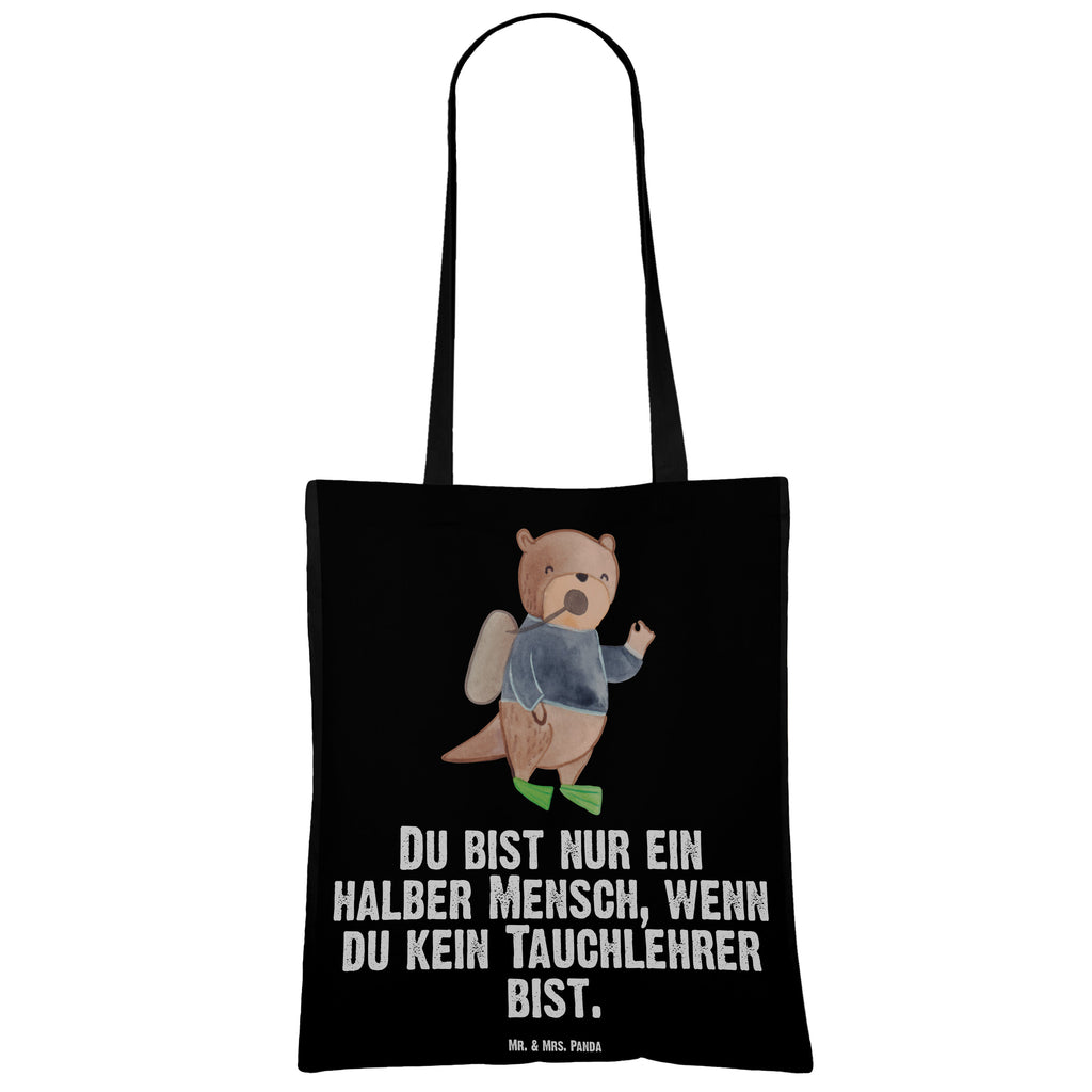 Tragetasche Tauchlehrer mit Herz Beuteltasche, Beutel, Einkaufstasche, Jutebeutel, Stoffbeutel, Tasche, Shopper, Umhängetasche, Strandtasche, Schultertasche, Stofftasche, Tragetasche, Badetasche, Jutetasche, Einkaufstüte, Laptoptasche, Beruf, Ausbildung, Jubiläum, Abschied, Rente, Kollege, Kollegin, Geschenk, Schenken, Arbeitskollege, Mitarbeiter, Firma, Danke, Dankeschön