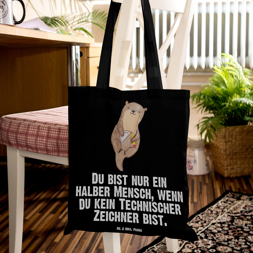 Tragetasche Technischer Zeichner mit Herz Beuteltasche, Beutel, Einkaufstasche, Jutebeutel, Stoffbeutel, Tasche, Shopper, Umhängetasche, Strandtasche, Schultertasche, Stofftasche, Tragetasche, Badetasche, Jutetasche, Einkaufstüte, Laptoptasche, Beruf, Ausbildung, Jubiläum, Abschied, Rente, Kollege, Kollegin, Geschenk, Schenken, Arbeitskollege, Mitarbeiter, Firma, Danke, Dankeschön