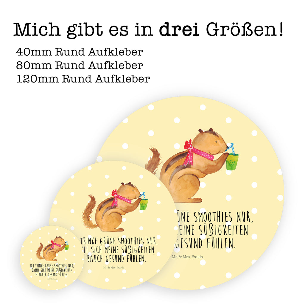 Rund Aufkleber Eichhörnchen Smoothie Sticker, Aufkleber, Etikett, Tiermotive, Gute Laune, lustige Sprüche, Tiere, Green Smoothies, Diät, Abnehmen, Streifenhörnchen, Eichhörnchen