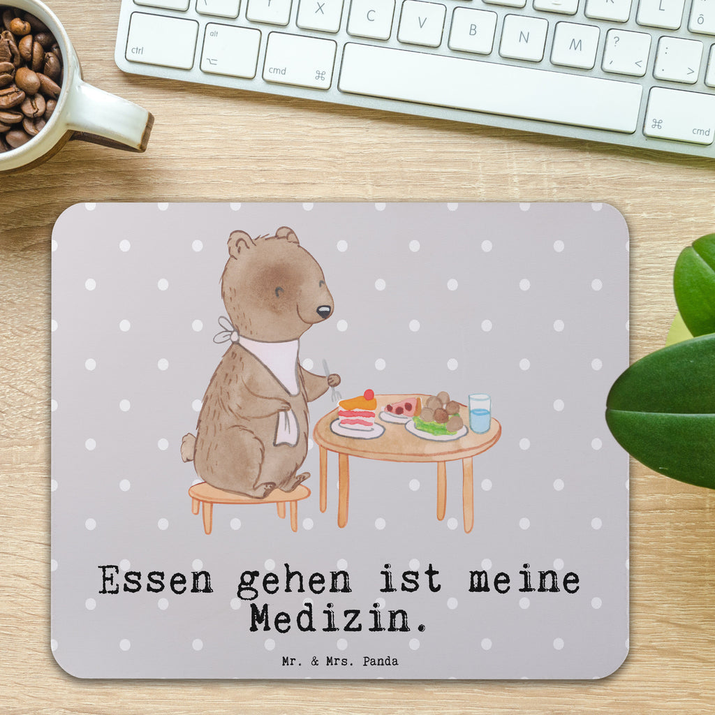 Mauspad Bär Essen gehen Medizin Mousepad, Computer zubehör, Büroausstattung, PC Zubehör, Arbeitszimmer, Mauspad, Einzigartiges Mauspad, Designer Mauspad, Mausunterlage, Mauspad Büro, Geschenk, Sport, Sportart, Hobby, Schenken, Danke, Dankeschön, Auszeichnung, Gewinn, Sportler, Essen gehen, Essen, Restaurant, Restaurantbesuch, Köstlichkeiten