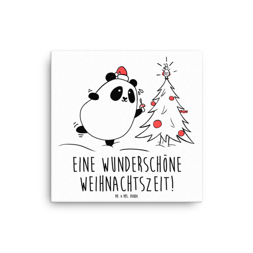 Leinwand Bild Panda Weihnachtszeit Leinwand, Bild, Kunstdruck, Wanddeko, Dekoration