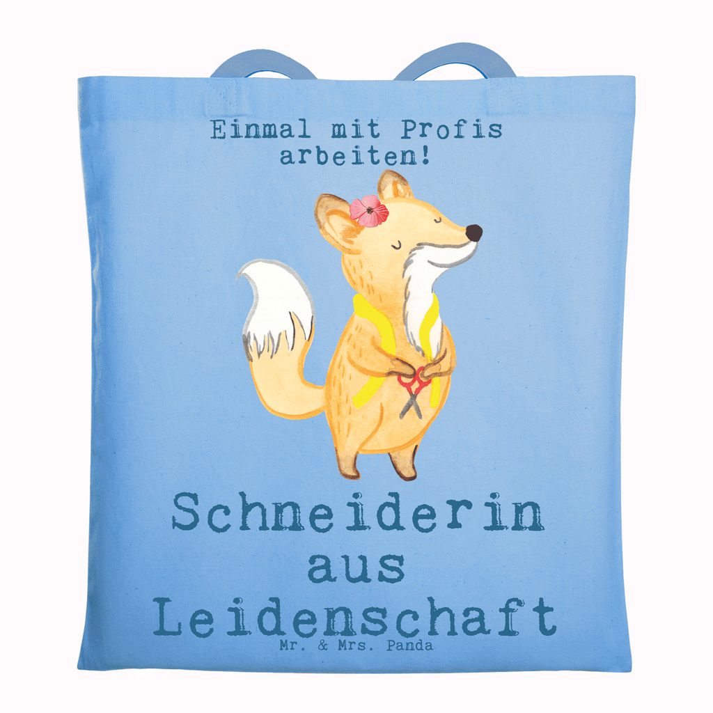 Tragetasche Schneiderin aus Leidenschaft Beuteltasche, Beutel, Einkaufstasche, Jutebeutel, Stoffbeutel, Tasche, Shopper, Umhängetasche, Strandtasche, Schultertasche, Stofftasche, Tragetasche, Badetasche, Jutetasche, Einkaufstüte, Laptoptasche, Beruf, Ausbildung, Jubiläum, Abschied, Rente, Kollege, Kollegin, Geschenk, Schenken, Arbeitskollege, Mitarbeiter, Firma, Danke, Dankeschön