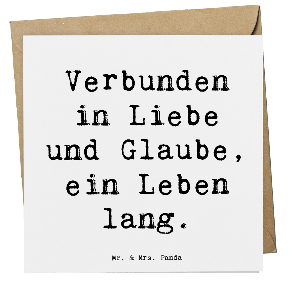 Deluxe Karte Verbunden in Liebe und Glaube, ein Leben lang. Karte, Grußkarte, Klappkarte, Einladungskarte, Glückwunschkarte, Hochzeitskarte, Geburtstagskarte, Hochwertige Grußkarte, Hochwertige Klappkarte, Hochzeit, Hochzeitsgeschenk, Ehe, Hochzeitsfeier, Trauung, Trauungsgeschenk, Verlobungsfeier, Verlobungsgeschenk, Hochzeitsgeschenkideen, Hochzeitsgeschenke für Brautpaar