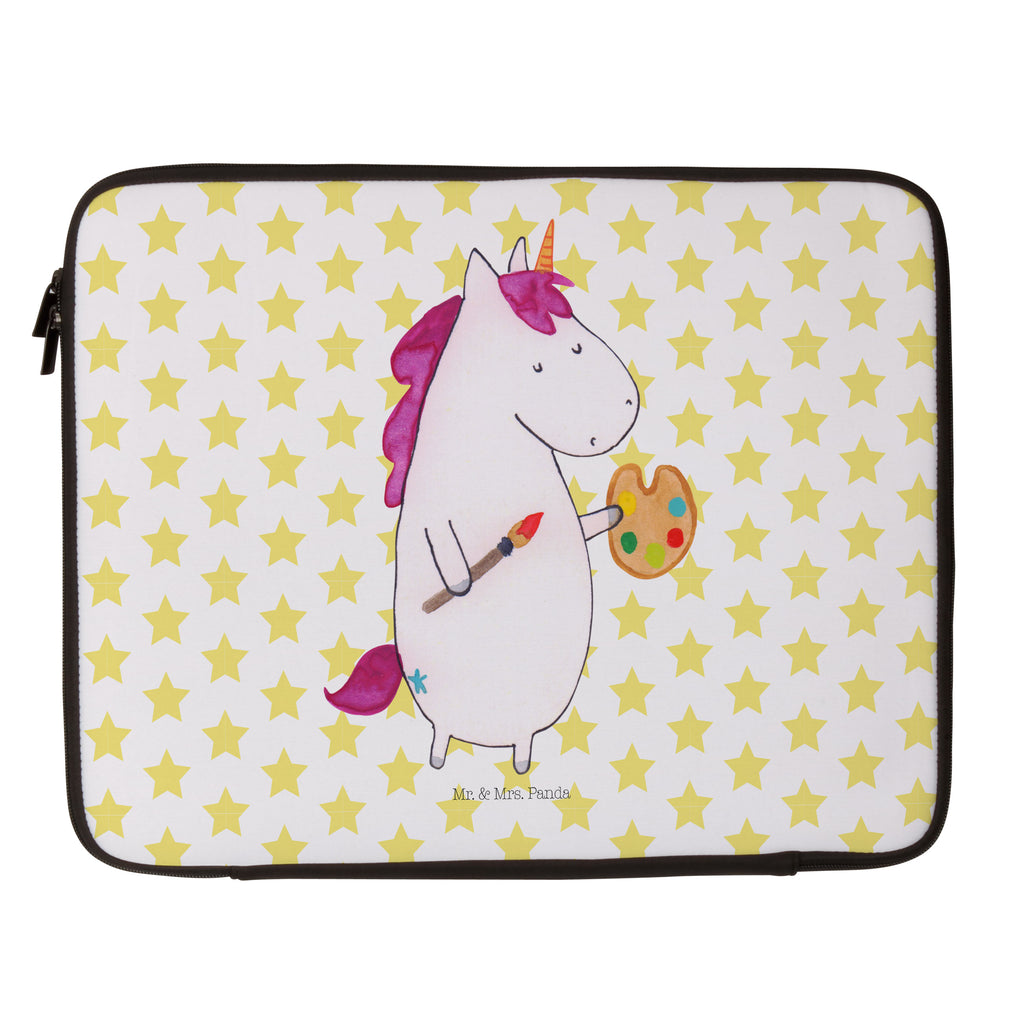 Notebook Tasche Einhorn Künstler Notebook Tasche, Laptop, Computertasche, Tasche, Notebook-Tasche, Notebook-Reisehülle, Notebook Schutz, Einhorn, Einhörner, Einhorn Deko, Pegasus, Unicorn, Englisch, Künstler, Artist, Malen, Zeichnen, Welt, Farbe, Stift, Pinsel, Geschenk, Maler