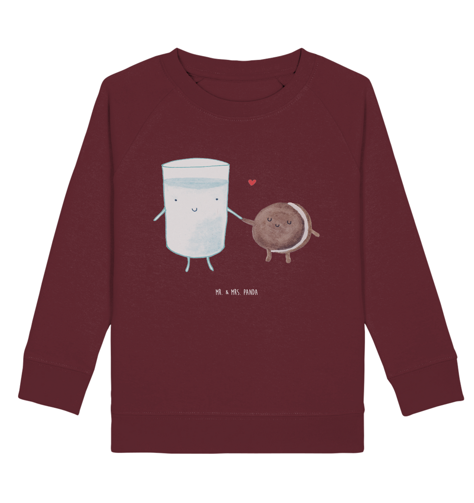 Organic Kinder Pullover Milch & Keks Kinder Pullover, Kinder Sweatshirt, Jungen, Mädchen, Tiermotive, Gute Laune, lustige Sprüche, Tiere, Milk, Cookie, Milch, Keks, Kekse, Kaffee, Einladung Frühstück, Motiv süß, romantisch, perfektes Paar