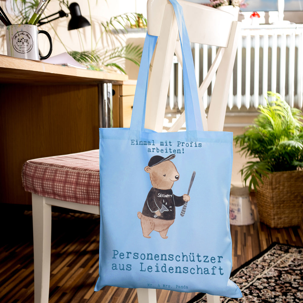 Tragetasche Personenschützer aus Leidenschaft Beuteltasche, Beutel, Einkaufstasche, Jutebeutel, Stoffbeutel, Tasche, Shopper, Umhängetasche, Strandtasche, Schultertasche, Stofftasche, Tragetasche, Badetasche, Jutetasche, Einkaufstüte, Laptoptasche, Beruf, Ausbildung, Jubiläum, Abschied, Rente, Kollege, Kollegin, Geschenk, Schenken, Arbeitskollege, Mitarbeiter, Firma, Danke, Dankeschön, Bodyguard, Personenschützer