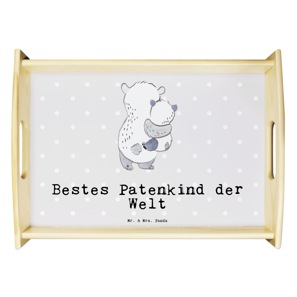 Serviertablett Panda Bestes Patenkind der Welt Tablett, Holztablett, Küchentablett, Dekotablett, Frühstückstablett, für, Dankeschön, Geschenk, Schenken, Geburtstag, Geburtstagsgeschenk, Geschenkidee, Danke, Bedanken, Mitbringsel, Freude machen, Geschenktipp, Patenkind, Paten Kind, Pate, Taufe, Taufgeschenk, Patenonkel, Patentante, Tauffeier, Täufling, Nichte, Neffe