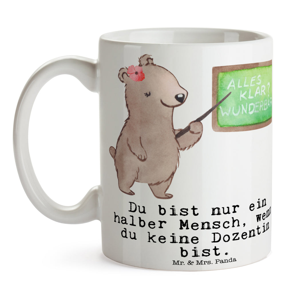 Tasse Dozentin mit Herz Tasse, Kaffeetasse, Teetasse, Becher, Kaffeebecher, Teebecher, Keramiktasse, Porzellantasse, Büro Tasse, Geschenk Tasse, Tasse Sprüche, Tasse Motive, Kaffeetassen, Tasse bedrucken, Designer Tasse, Cappuccino Tassen, Schöne Teetassen, Beruf, Ausbildung, Jubiläum, Abschied, Rente, Kollege, Kollegin, Geschenk, Schenken, Arbeitskollege, Mitarbeiter, Firma, Danke, Dankeschön, Dozentin, Professorin, Universität, Vorlesung, Tutorin, Akademikerin, Uni, Unterricht