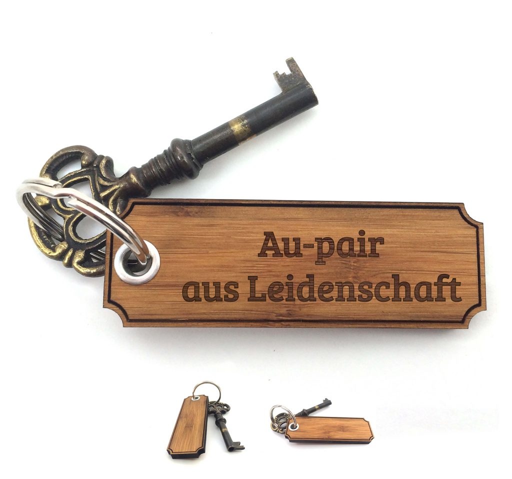 Schlüsselanhänger Classic Gravur Au-pair Schlüsselanhänger, Anhänger, Taschenanhänger, Glücksbringer, Schlüsselbund, Schlüsselanhänger Holz, Schlüsselanhänger aus Holz, Holz Schlüsselanhänger, Holzschlüsselanhänger, Geschenke, Schenken, Gravur