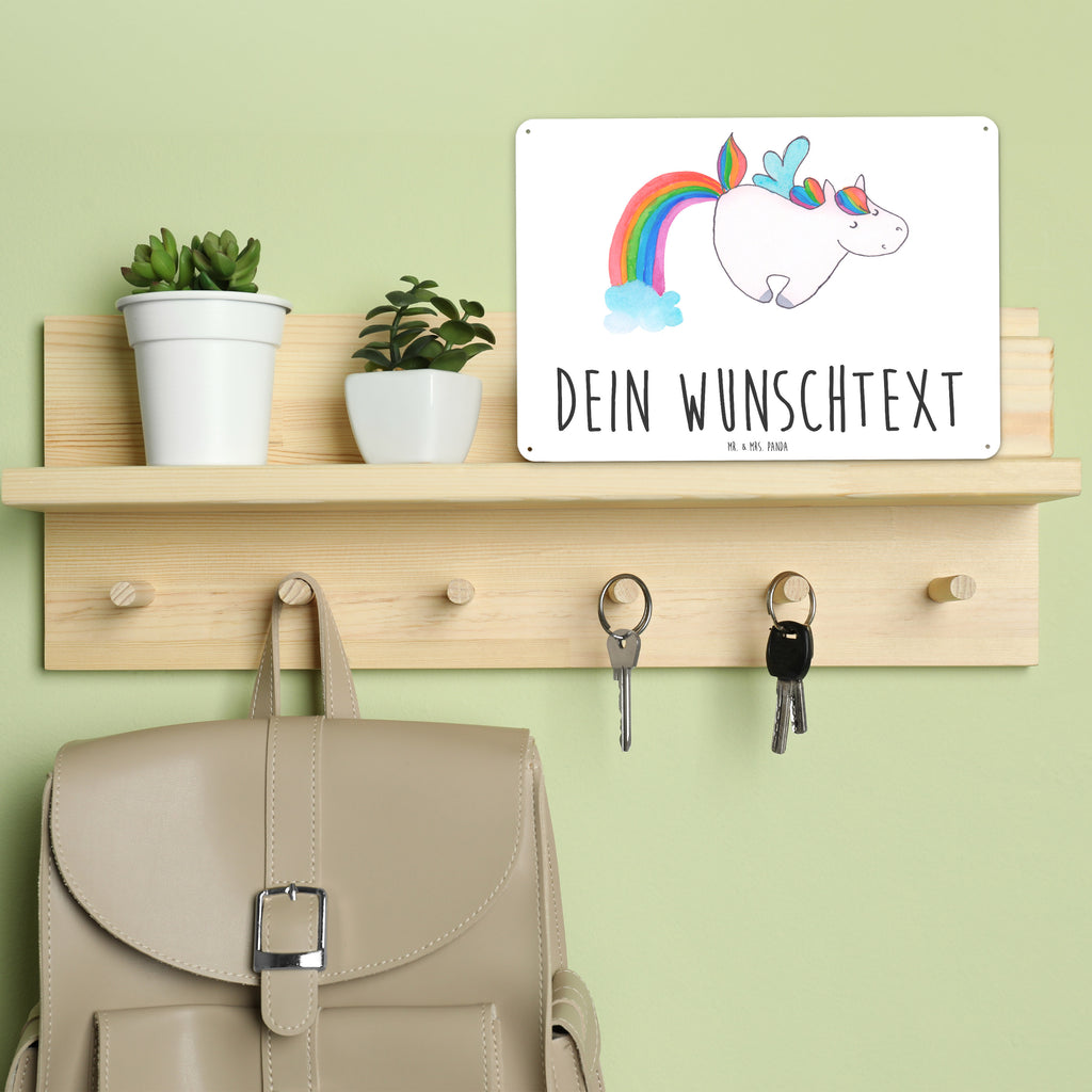 Personalisiertes Blechschild Einhorn Pegasus Blechschild, Metallschild, Geschenk Schild, Schild, Magnet-Metall-Schild, Deko Schild, Wandschild, Wand-Dekoration, Türschild, Einhorn, Einhörner, Einhorn Deko, Pegasus, Unicorn, Regenbogen, Spielen, Realität, Glitzer, Erwachsenwerden