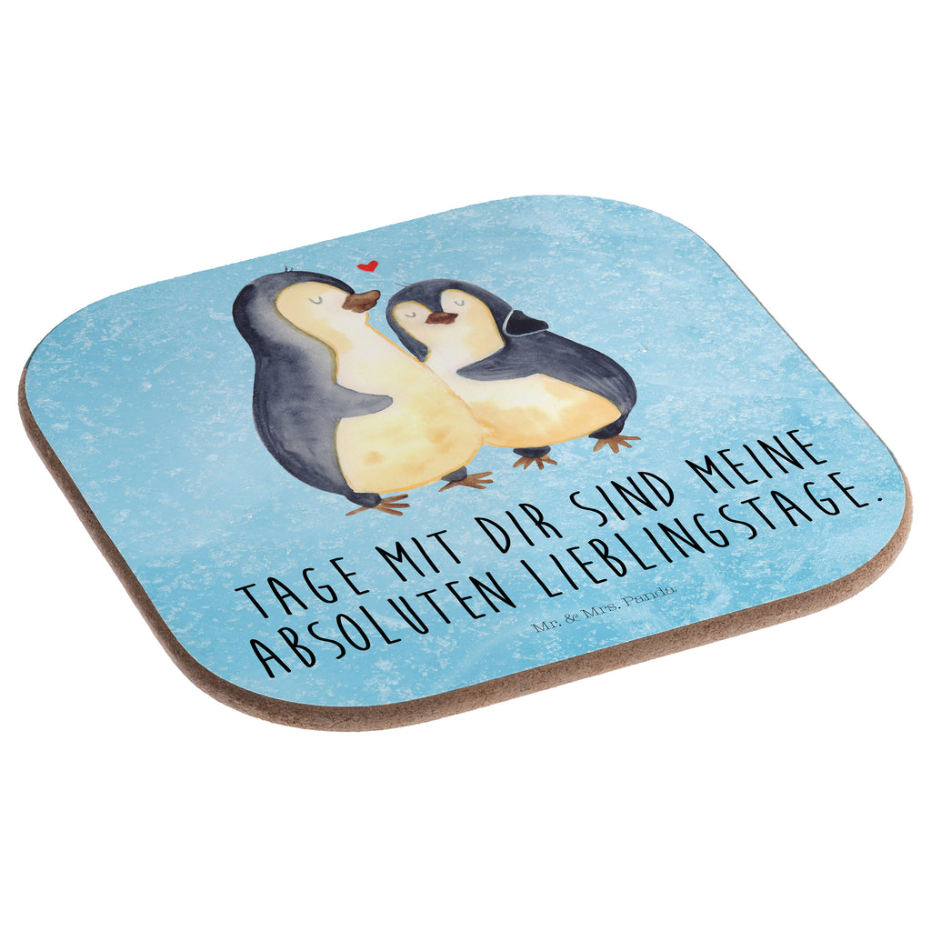 Quadratische Untersetzer Pinguin umarmend Untersetzer, Bierdeckel, Glasuntersetzer, Untersetzer Gläser, Getränkeuntersetzer, Pinguin, Liebe, Liebespaar, Liebesbeweis, Liebesgeschenk, Verlobung, Jahrestag, Hochzeitstag, Hochzeit, Hochzeitsgeschenk