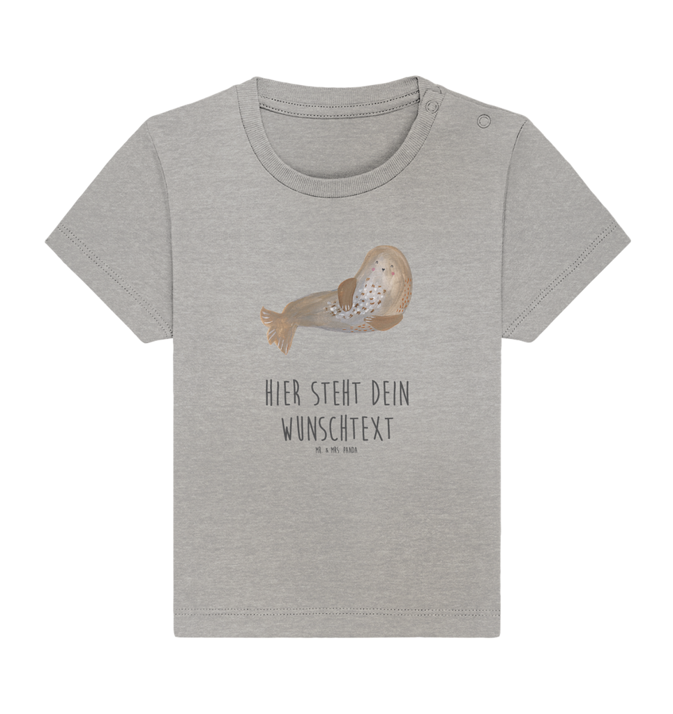 Personalisiertes Baby Shirt Robbe Lachen Personalisiertes Baby T-Shirt, Personalisiertes Jungen Baby T-Shirt, Personalisiertes Mädchen Baby T-Shirt, Personalisiertes Shirt, Tiermotive, Gute Laune, lustige Sprüche, Tiere, Robbe, Robben, Seehund, Strand, Meerestier, Ostsee, Nordsee