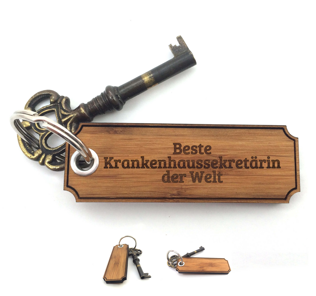 Schlüsselanhänger Classic Gravur Krankenhaussekretärin Schlüsselanhänger, Anhänger, Taschenanhänger, Glücksbringer, Schlüsselbund, Schlüsselanhänger Holz, Schlüsselanhänger aus Holz, Holz Schlüsselanhänger, Holzschlüsselanhänger, Geschenke, Schenken, Gravur