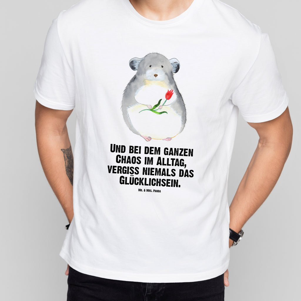 T-Shirt Standard Chinchilla Blume T-Shirt, Shirt, Tshirt, Lustiges T-Shirt, T-Shirt mit Spruch, Party, Junggesellenabschied, Jubiläum, Geburstag, Herrn, Damen, Männer, Frauen, Schlafshirt, Nachthemd, Sprüche, Tiermotive, Gute Laune, lustige Sprüche, Tiere, Chinchilla, Chinchillas, Liebeskummer, Kummer, Depressionen, traurig sein, Chaos, Glücklichsein, Büro, Büroalltag