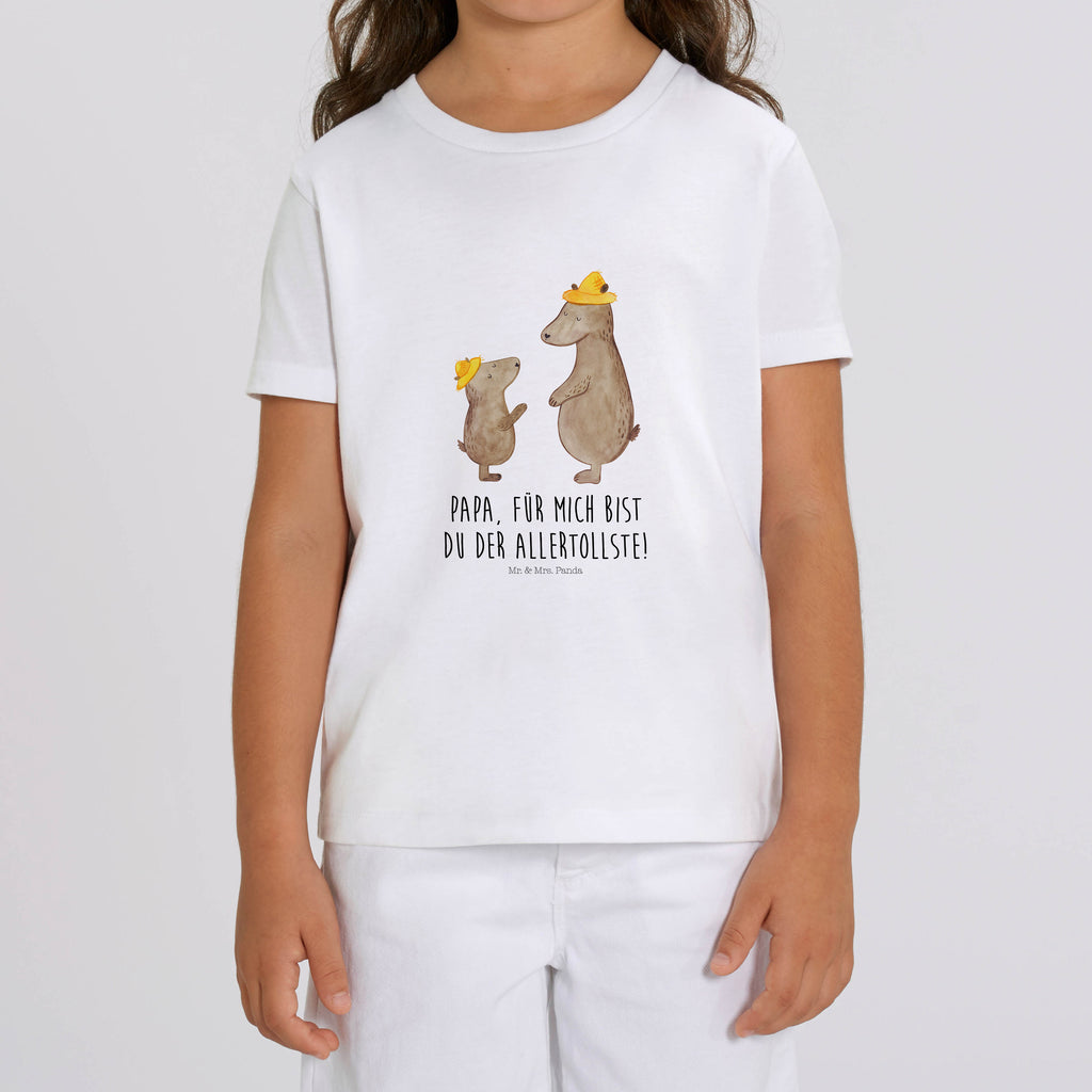 Organic Kinder T-Shirt Bären mit Hut Kinder T-Shirt, Kinder T-Shirt Mädchen, Kinder T-Shirt Jungen, Familie, Vatertag, Muttertag, Bruder, Schwester, Mama, Papa, Oma, Opa, Bär, Bären, Vater, Papi, Paps, Dad, Daddy, Lieblingsmensch, Sohn, Söhne, Kind, Kinder, Vater-Sohn, Family, Vorbild