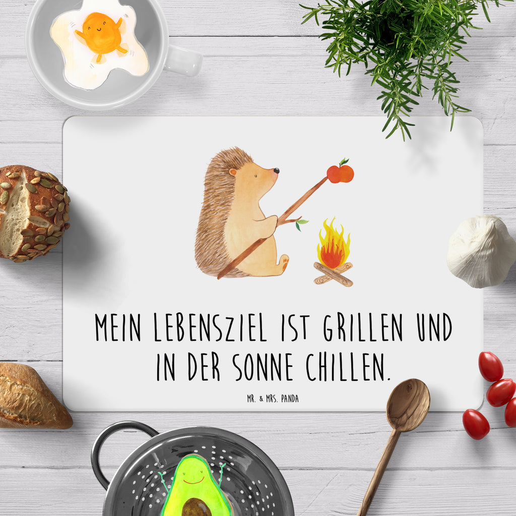 Tischset Igel grillt Tischset, Tischuntersetzer, Platzset, Tischsets abwaschbar, Tischunterlage, Tiermotive, Gute Laune, lustige Sprüche, Tiere, Igel, Grillen, Ziele, Motivation, arbeitslos, Sinn des Lebens, Spruch