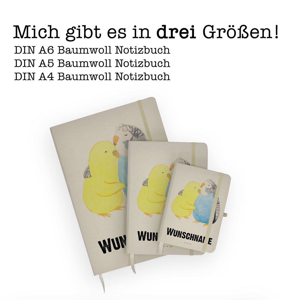 DIN A4 Personalisiertes Notizbuch Wellensittich Liebe Personalisiertes Notizbuch, Notizbuch mit Namen, Notizbuch bedrucken, Personalisierung, Namensbuch, Namen, Liebe, Partner, Freund, Freundin, Ehemann, Ehefrau, Heiraten, Verlobung, Heiratsantrag, Liebesgeschenk, Jahrestag, Hocheitstag, Vögel, Wellensittich, Nähe, Kuscheln, Vertrauen