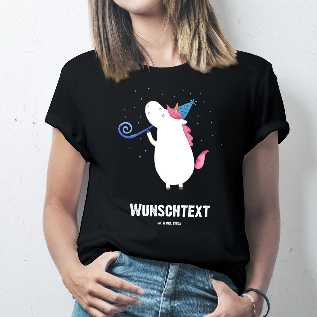 Personalisiertes T-Shirt Einhorn Party T-Shirt Personalisiert, T-Shirt mit Namen, T-Shirt mit Aufruck, Männer, Frauen, Wunschtext, Bedrucken, Einhorn, Einhörner, Einhorn Deko, Pegasus, Unicorn, Glitzer, Konfetti, Party, Geburtstag, Feier, Fest, Alkohol, Disco, Club