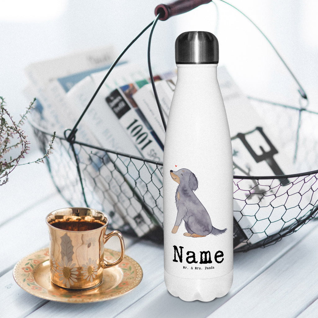 Personalisierte Thermosflasche Gordon Setter Lebensretter Personalisierte Isolierflasche, Personalisierte Thermoflasche, Personalisierte Trinkflasche, Trinkflasche Mit Namen, Wunschname, Bedrucken, Namensflasche, Hund, Hunderasse, Rassehund, Hundebesitzer, Geschenk, Tierfreund, Schenken, Welpe, Gordon Shetter, Jagdhund