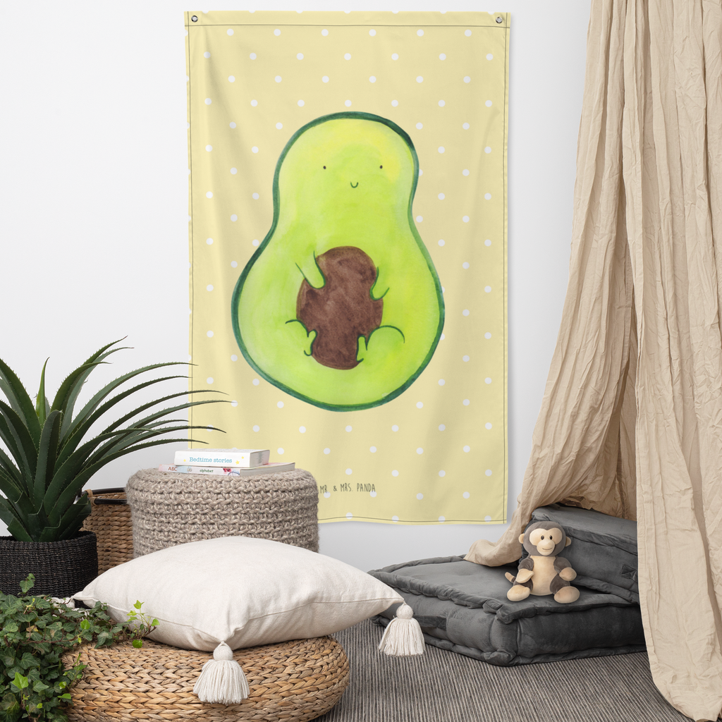 Wandteppich Avocado mit Kern Wandbehang, Dekoration, Boho, Wandteppich, Wandtuch, Wanddeko, Tapisserie, Tapestry, Wandbild, Textil-Kunst, Schmuck-Wandbehang, Wand Deko, Kinderzimmer, Kinderzimmer Wand, Kinderzimmer Deko, Kinderzimmer Wanddeko, Avocado, Veggie, Vegan, Gesund, Avokado, Avocadokern, Kern, Pflanze, Spruch Leben