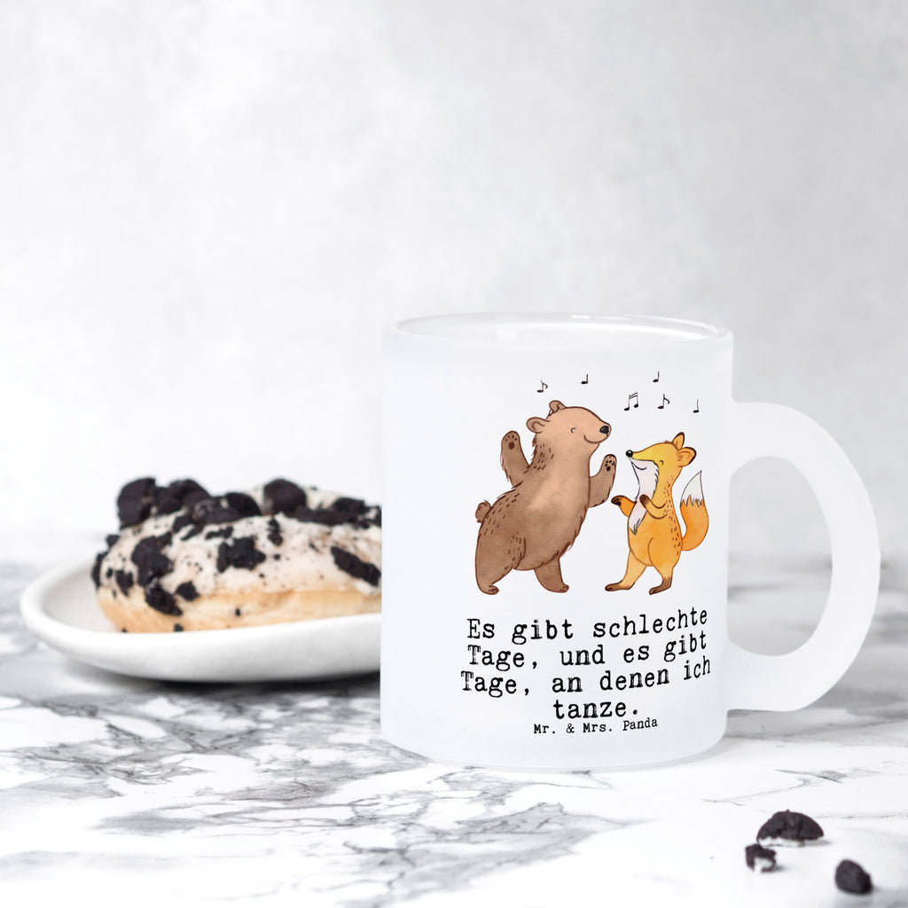 Teetasse Hase Tanzen Tage Teetasse, Teeglas, Teebecher, Tasse mit Henkel, Tasse, Glas Teetasse, Teetasse aus Glas, Geschenk, Sport, Sportart, Hobby, Schenken, Danke, Dankeschön, Auszeichnung, Gewinn, Sportler, Tanzen, tanzen gehen, Tanzschule, Tanzkurs