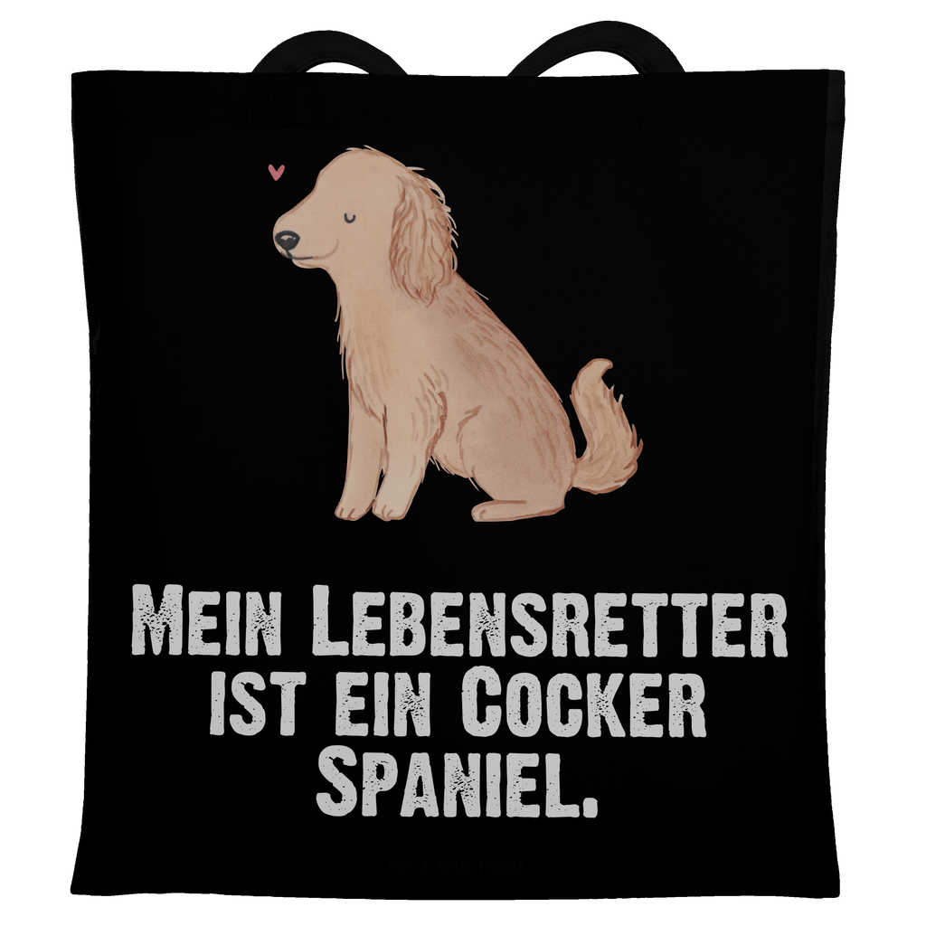 Tragetasche Cocker Spaniel Lebensretter Beuteltasche, Beutel, Einkaufstasche, Jutebeutel, Stoffbeutel, Hund, Hunderasse, Rassehund, Hundebesitzer, Geschenk, Tierfreund, Schenken, Welpe, Englische Cockerspaniel, Cocker Spaniel