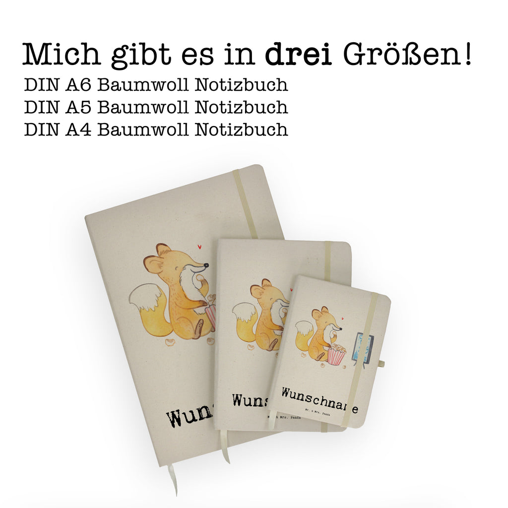 DIN A4 Personalisiertes Notizbuch Fuchs Filme gucken Personalisiertes Notizbuch, Notizbuch mit Namen, Notizbuch bedrucken, Personalisierung, Namensbuch, Namen, Geschenk, Sport, Sportart, Hobby, Schenken, Danke, Dankeschön, Auszeichnung, Gewinn, Sportler, Filmabend, Filme gucken, TV, Fernsehen, Kino