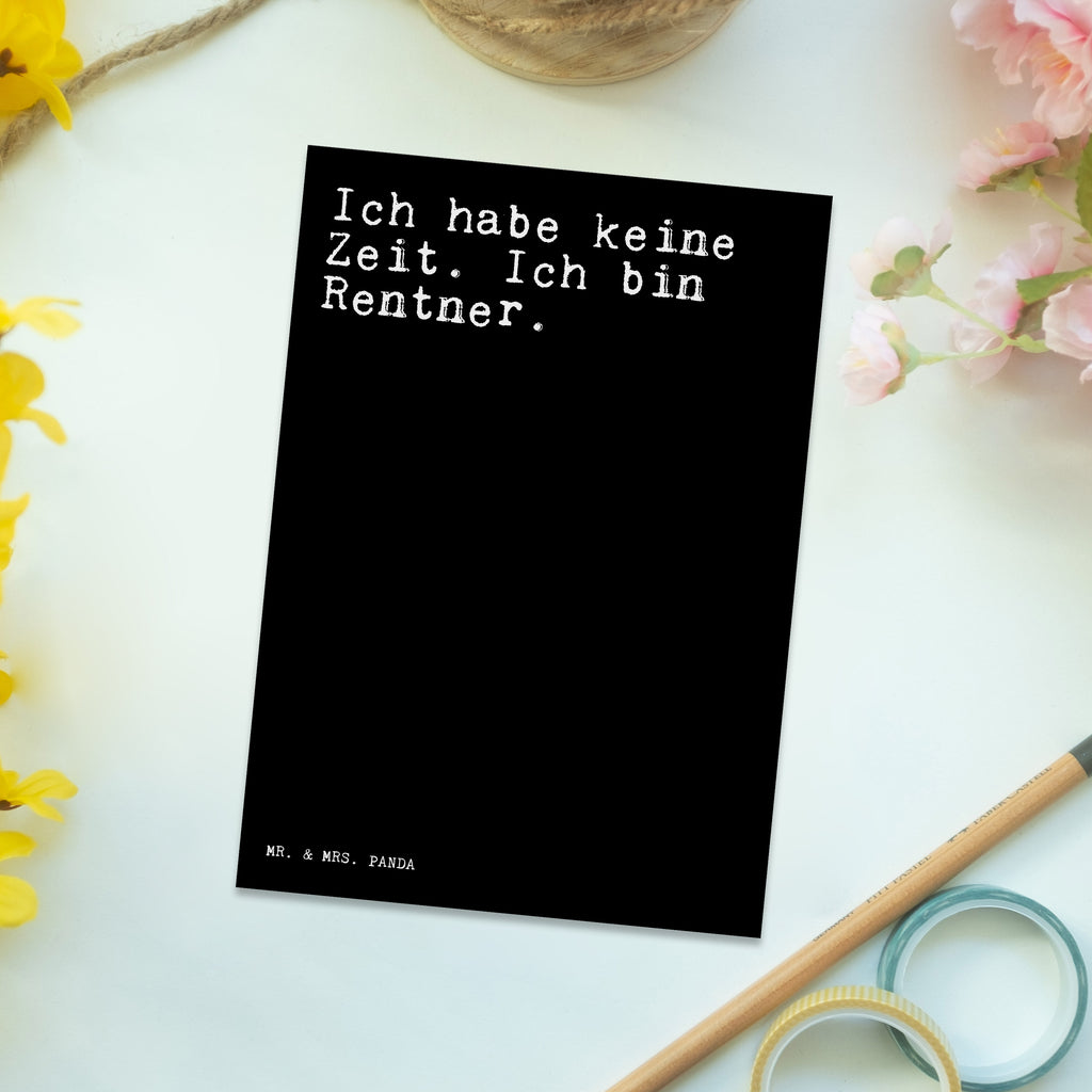 Postkarte Sprüche und Zitate Ich habe keine Zeit. Ich bin Rentner. Postkarte, Karte, Geschenkkarte, Grußkarte, Einladung, Ansichtskarte, Geburtstagskarte, Einladungskarte, Dankeskarte, Ansichtskarten, Einladung Geburtstag, Einladungskarten Geburtstag, Spruch, Sprüche, lustige Sprüche, Weisheiten, Zitate, Spruch Geschenke, Spruch Sprüche Weisheiten Zitate Lustig Weisheit Worte