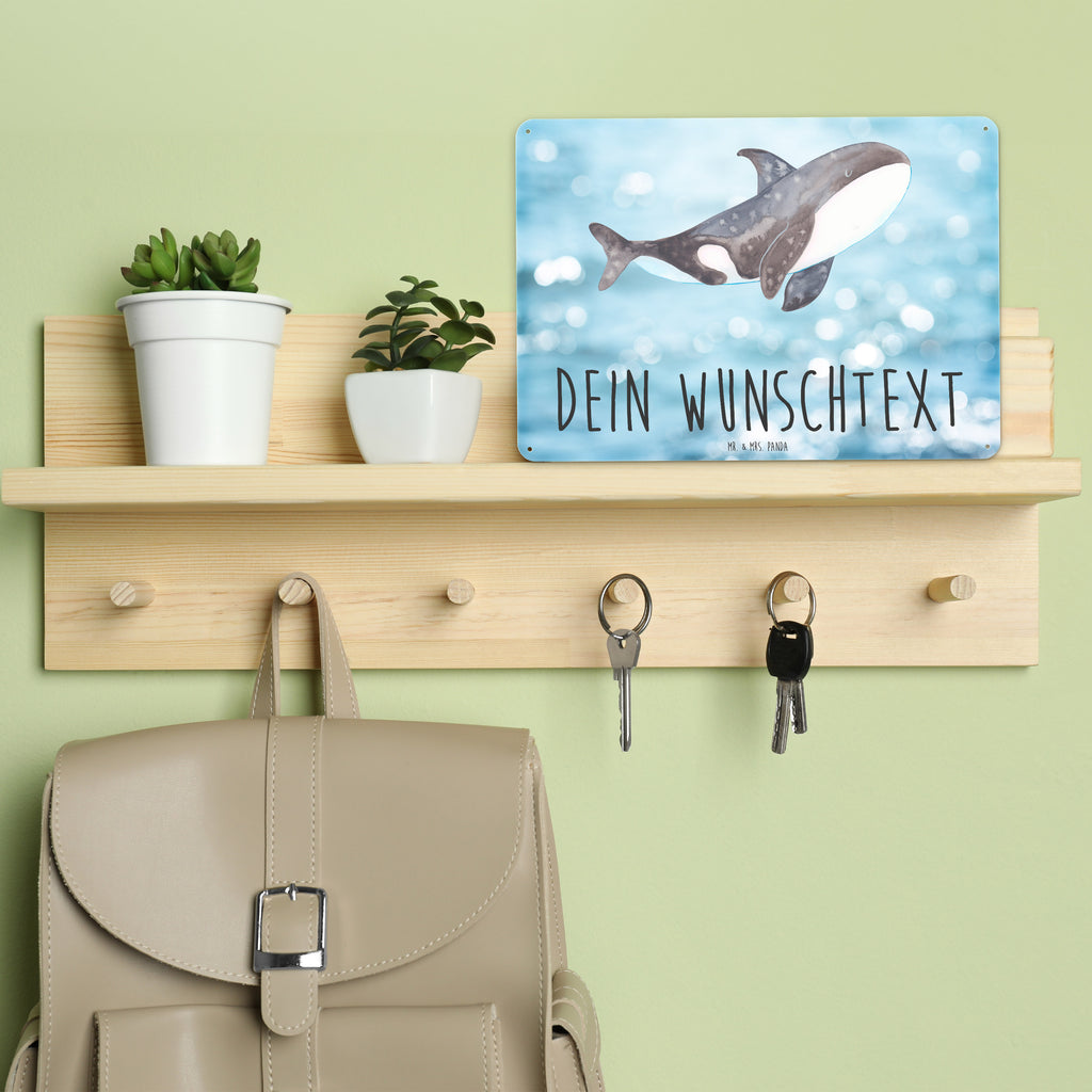 Personalisiertes Blechschild Orca Blechschild, Metallschild, Geschenk Schild, Schild, Magnet-Metall-Schild, Deko Schild, Wandschild, Wand-Dekoration, Türschild, Meerestiere, Meer, Urlaub, Orca, Orcas, Killerwal, Wal, Möglichkeiten, Büro, Arbeit, Motivation, Selbstliebe, Neustart, Startup