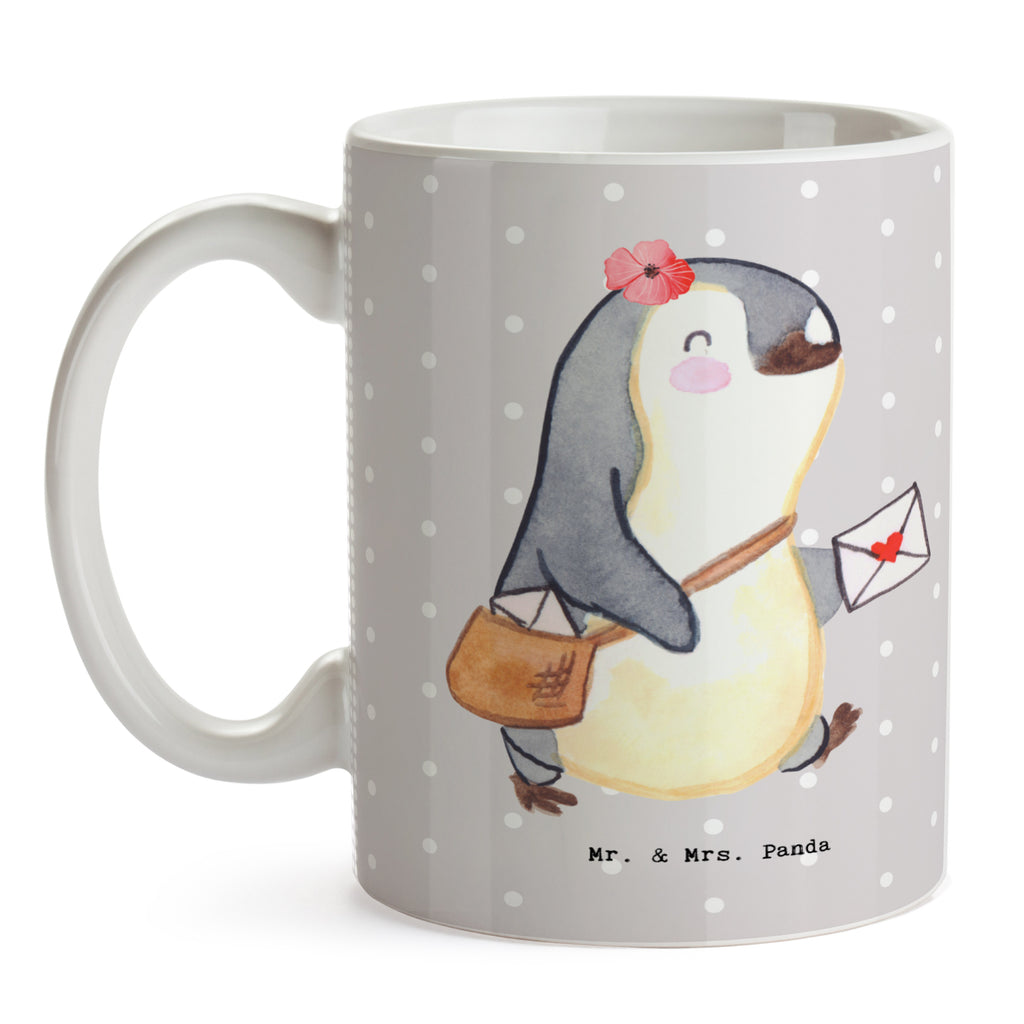 Tasse Postbotin mit Herz Tasse, Kaffeetasse, Teetasse, Becher, Kaffeebecher, Teebecher, Keramiktasse, Porzellantasse, Büro Tasse, Geschenk Tasse, Tasse Sprüche, Tasse Motive, Kaffeetassen, Tasse bedrucken, Designer Tasse, Cappuccino Tassen, Schöne Teetassen, Beruf, Ausbildung, Jubiläum, Abschied, Rente, Kollege, Kollegin, Geschenk, Schenken, Arbeitskollege, Mitarbeiter, Firma, Danke, Dankeschön, Postbotin, Briefzustellerin, Briefträgerin, Postlerin