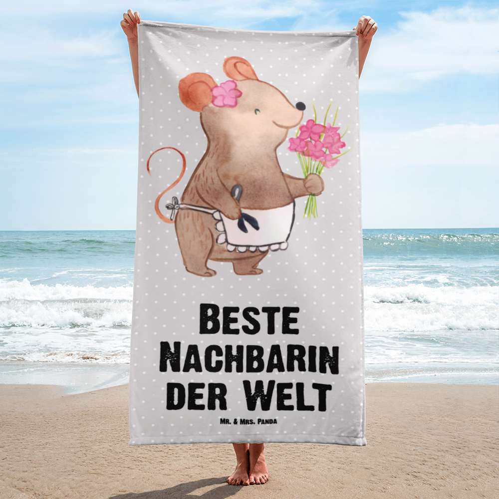 XL Badehandtuch Maus Beste Nachbarin der Welt Handtuch, Badetuch, Duschtuch, Strandtuch, Saunatuch, für, Dankeschön, Geschenk, Schenken, Geburtstag, Geburtstagsgeschenk, Geschenkidee, Danke, Bedanken, Mitbringsel, Freude machen, Geschenktipp, Nachbarin, Nachbarn, Nachbarschaft, Freundin, Angrenzer, Anwohnerin, Bewohnerin, Freundschaft