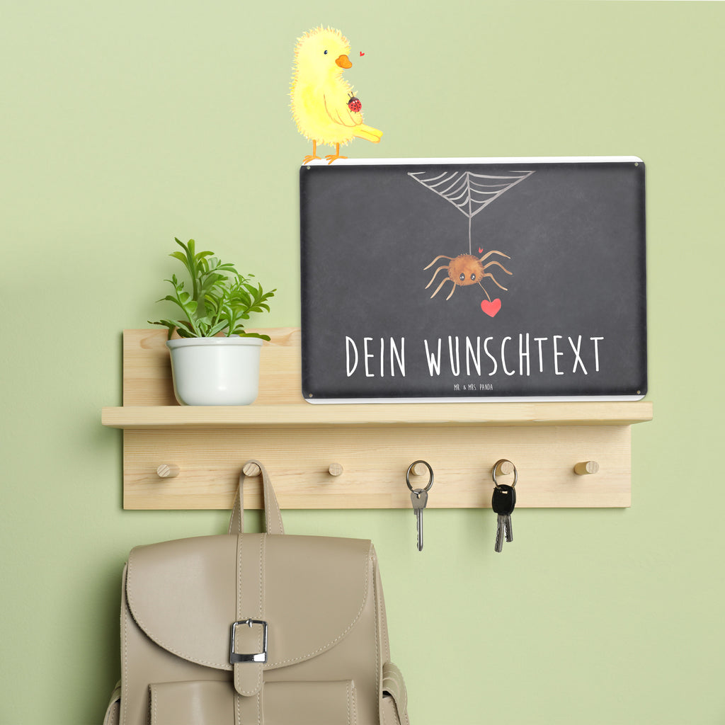 Personalisiertes Blechschild Spinne Agathe Liebe Blechschild, Metallschild, Geschenk Schild, Schild, Magnet-Metall-Schild, Deko Schild, Wandschild, Wand-Dekoration, Türschild, Spinne Agathe, Spinne, Agathe, Videos, Merchandise, Liebe, Verliebt, Liebesbeweis, Liebesgeschenk