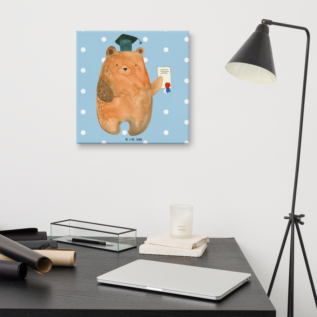 Leinwand Bild Bär Prüfung Leinwand, Bild, Kunstdruck, Wanddeko, Dekoration, Bär, Teddy, Teddybär, Abitur, Prüfungen, Prüfung bestanden, Abschluss, Zeugnis, Abschlusszeugnis