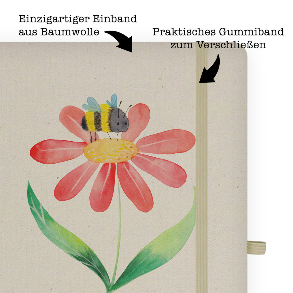 Baumwoll Notizbuch Hummel Blume Notizen, Eintragebuch, Tagebuch, Notizblock, Adressbuch, Journal, Kladde, Skizzenbuch, Notizheft, Schreibbuch, Schreibheft, Tiermotive, Gute Laune, lustige Sprüche, Tiere, Hummel, Blume, Wespe, Flauschig, Natur, Feld, Hummeln, Biene