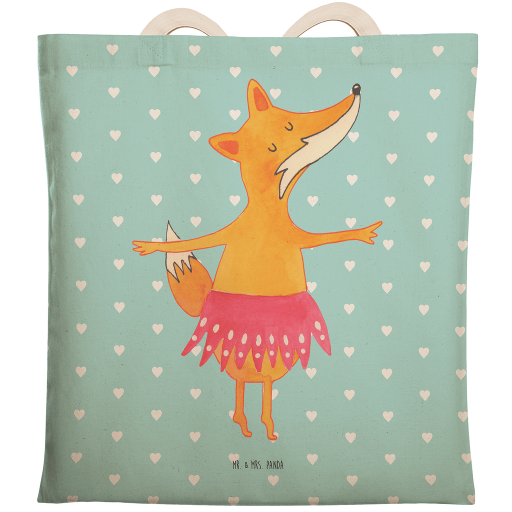 Einkaufstasche Fuchs Ballerina Tragetasche, Tasche, Beutel, Stofftasche, Baumwolltasche, Umhängetasche, Shopper, Einkaufstasche, Beuteltasche, Fuchs, Fuchs Spruch, Füchse, Füchsin, Ballerina, Ballett, Tänzerin, Tanzen, Party, Einladung, Geburtstag