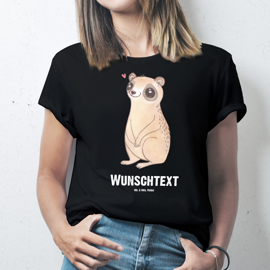 Personalisiertes T-Shirt Plumplori Glücklich T-Shirt Personalisiert, T-Shirt mit Namen, T-Shirt mit Aufruck, Männer, Frauen, Wunschtext, Bedrucken, Tiermotive, Gute Laune, lustige Sprüche, Tiere, Plumplori, Niedlich, Glück