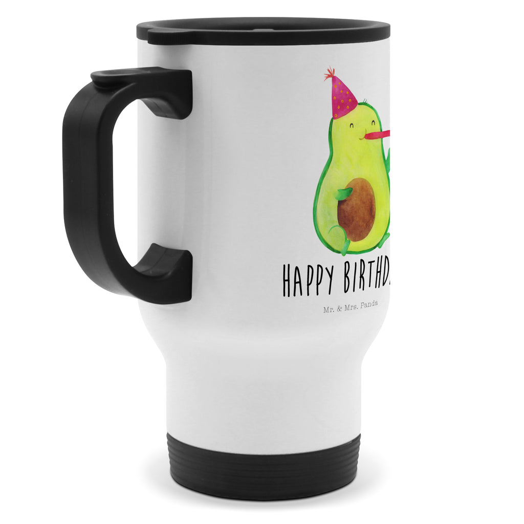 Thermobecher Avocado Birthday Thermobecher, To Go Becher, Thermotasse, Kaffeebecher, Isolierbecher, Thermobecher To Go, Warmhaltetasse, Edelstahlbecher, Reisebecher, Tasse mit Deckel, Thermobecher für 400 ml, Kaffeetasse zum Mitnehmen, Tasse zum Mitnehmen, Spülmaschinenfest, Avocado, Veggie, Vegan, Gesund