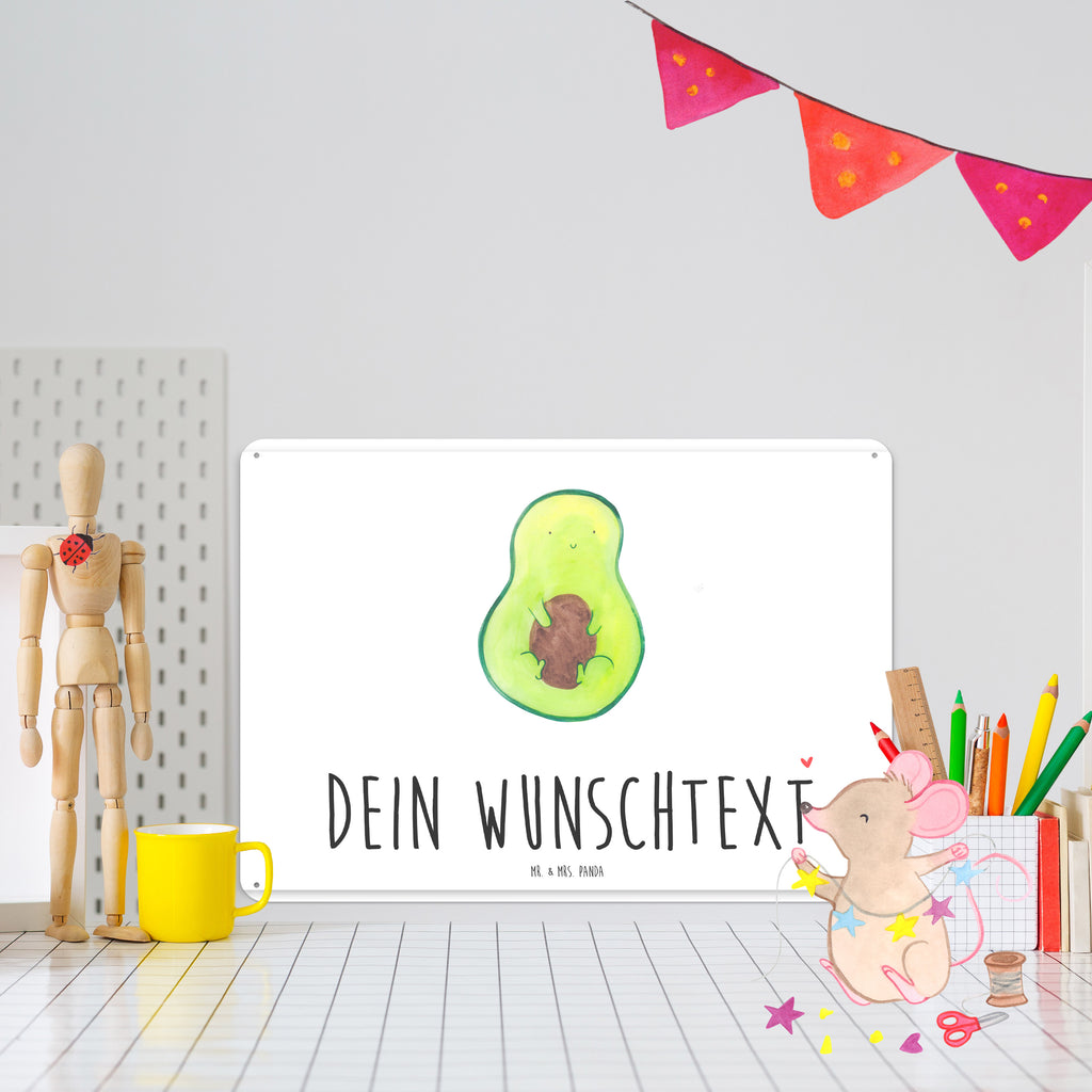 Personalisiertes Blechschild Avocado Kern Blechschild, Metallschild, Geschenk Schild, Schild, Magnet-Metall-Schild, Deko Schild, Wandschild, Wand-Dekoration, Türschild, Avocado, Veggie, Vegan, Gesund, Avokado, Avocadokern, Kern, Pflanze, Spruch Leben