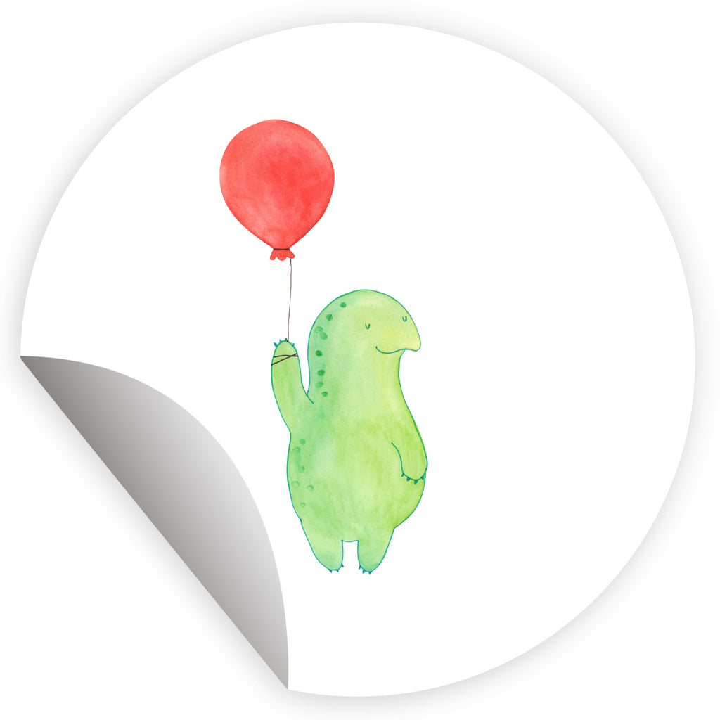 Rund Aufkleber Schildkröte Luftballon Sticker, Aufkleber, Etikett, Kinder, rund, Schildkröte, Schildkröten, Mutausbruch, Motivation, Motivationsspruch