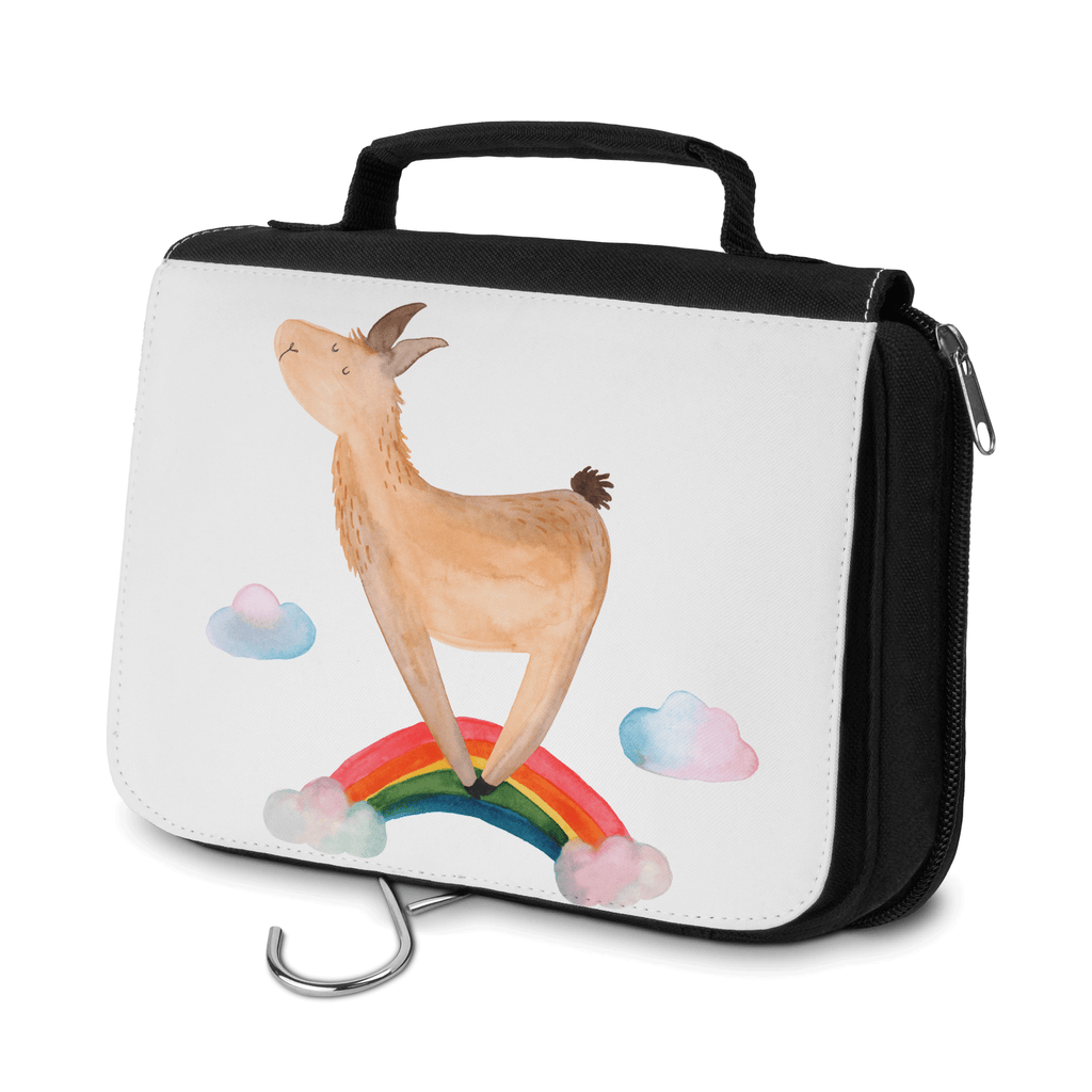 Kulturbeutel Lama Regenbogen Kulturbeutel, Zum Aufhängen, Waschtasche, Kosmetiktasche, Damen, Herren, Aufbewahrungstasche, Schminktasche, Kosmetikbeutel, Organizer, Kulturtasche, Schminkutensil, Lama, Alpaka, Lamas, Regenbogen, Haters gonna hate, Haters, Selbstständig, Außenseiter, Schule, Abi, Hobby, Wolkenland, Freiheit