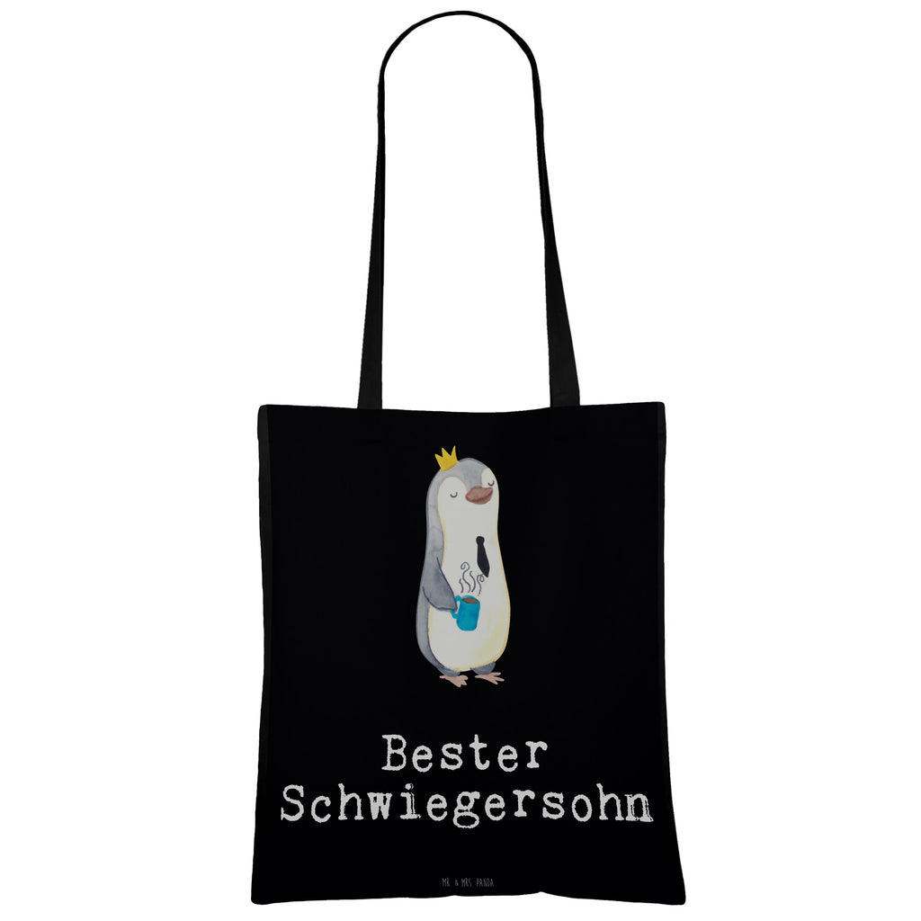 Tragetasche Pinguin Bester Schwiegersohn Beuteltasche, Beutel, Einkaufstasche, Jutebeutel, Stoffbeutel, Tasche, Shopper, Umhängetasche, Strandtasche, Schultertasche, Stofftasche, Tragetasche, Badetasche, Jutetasche, Einkaufstüte, Laptoptasche, für, Dankeschön, Geschenk, Schenken, Geburtstag, Geburtstagsgeschenk, Geschenkidee, Danke, Bedanken, Mitbringsel, Freude machen, Geschenktipp, Schwiegersohn, Tochter, Ehefrau des Sohns, Frau, angeheiratet, Hochzeit, Heirat