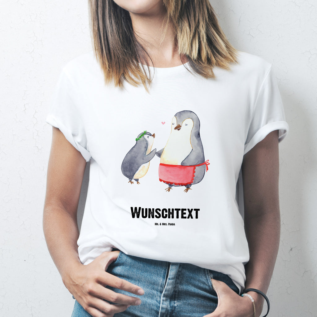 Personalisiertes T-Shirt Pinguin mit Kind T-Shirt Personalisiert, T-Shirt mit Namen, T-Shirt mit Aufruck, Männer, Frauen, Familie, Vatertag, Muttertag, Bruder, Schwester, Mama, Papa, Oma, Opa, Geschenk, Mami, Mutti, Mutter, Geburststag